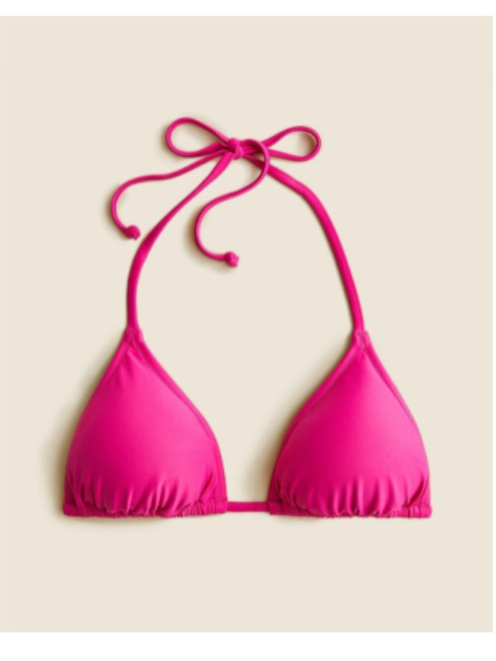 J. Crew Hot Pink / Fuchsia Heritage Triangle Bikini Top -- Size XXL